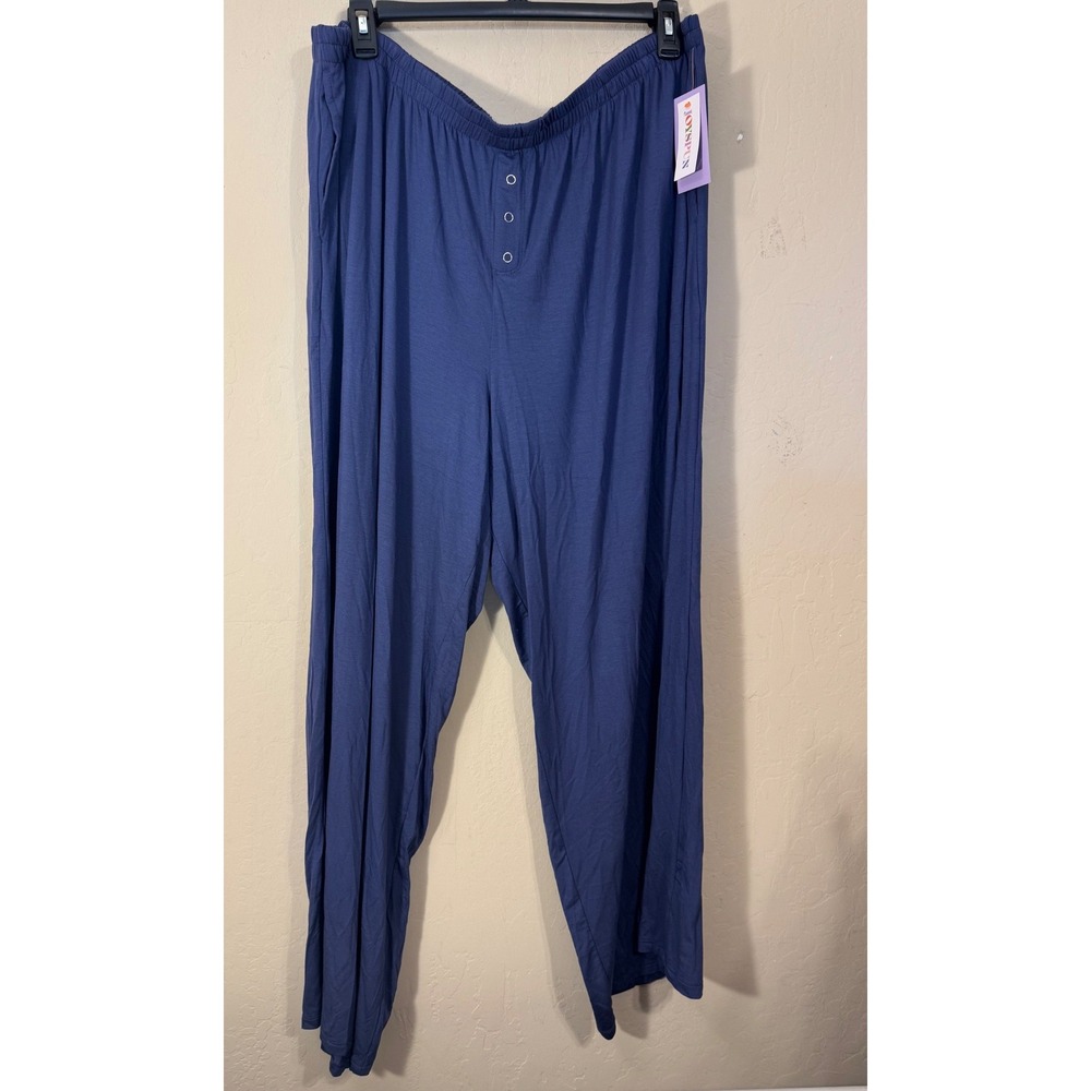 Joyspun Pajama Pants Women 3X Purple Wide Leg Modal Stretch Loungewear NEW